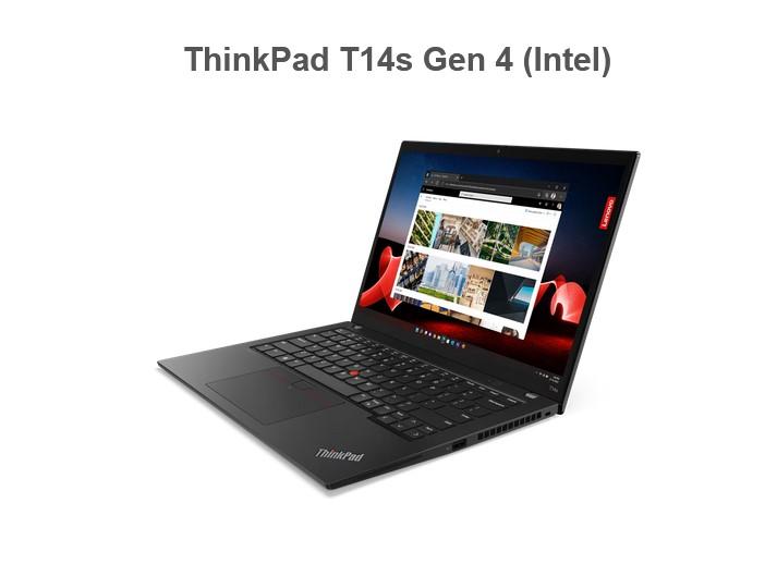 Лаптоп Lenovo ThinkPad T14s Gen 4, Intel Core i5-1335U 10C/12T (1.3/4.6GHz, 12MB), 14" (35.56cm) WUXGA Anti-Glare дисплей, (HDMI), 32GB LPDDR5X, 1TB SSD NVMe, 2x Thunderbolt 4, 1x USB 3.2 Gen 1, Windows 11 Pro