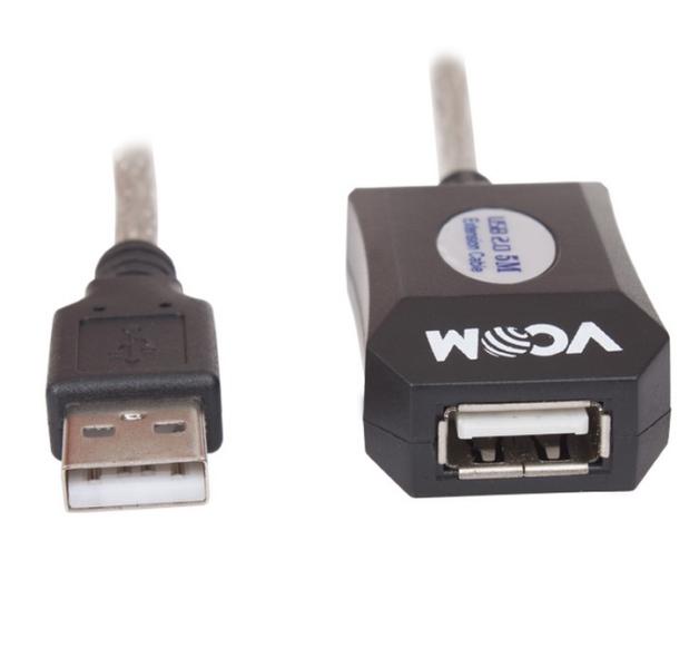 Кабел VCom удължение USB A(м) към USB А(ж), 30m