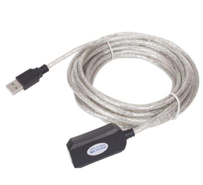 Кабел VCom удължение USB A(м) към USB А(ж), 30m