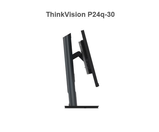Монитор Lenovo ThinkVision P24q-30, 23.8" (60.45cm) IPS панел, QHD, 4ms, 300cd/m2, DisplayPort, HDMI, USB