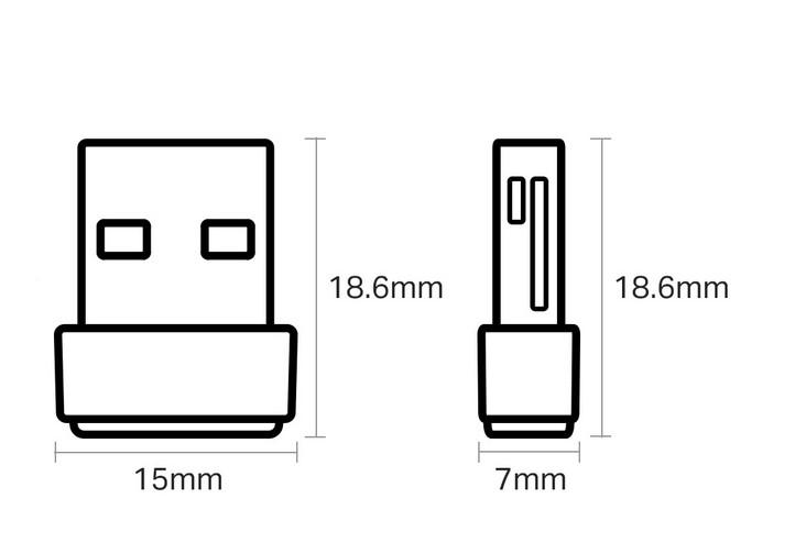 Безжичен Wireless адаптер TP-LINK Archer T2U Nano AC600, 600 Mbps, Wireless-AC, Dual band, 5GHz / 2.4GHz, USB 2.0