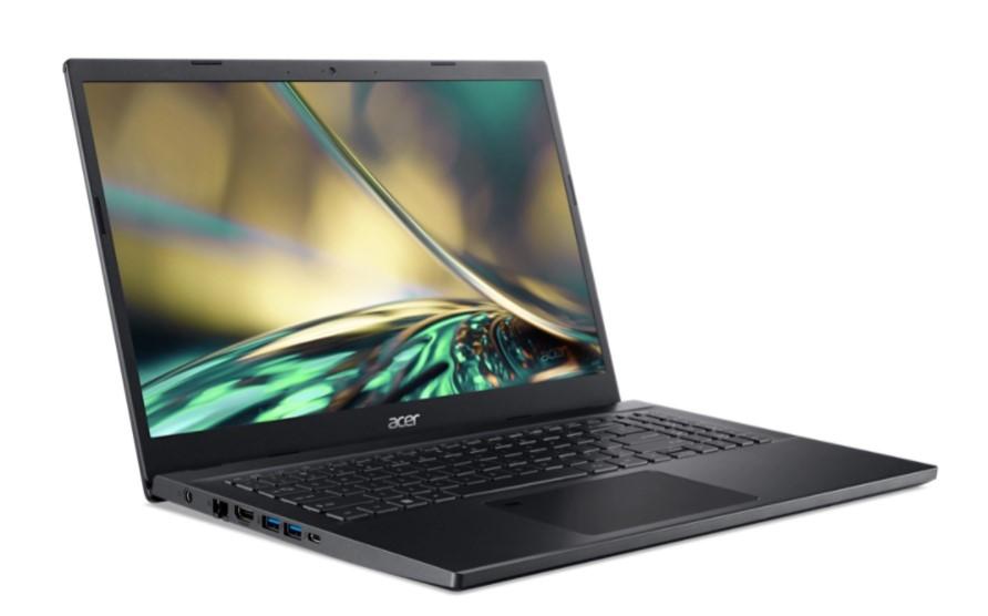 Лаптоп Acer Aspire 7 A715-76G-5436, 15.6", Full HD, Intel Core i5-12450H (2.0/4.40 GHz, 12MB cache), NVIDIA RTX 3050 4GB GDDR6, 32GB DDR4, 1TB SSD, Free DOS