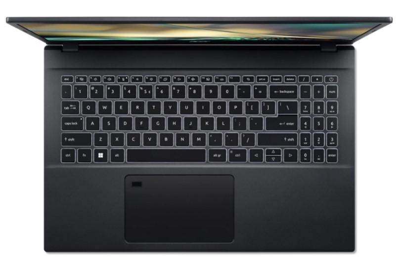 Лаптоп Acer Aspire 7 A715-76G-5436, 15.6", Full HD, Intel Core i5-12450H (2.0/4.40 GHz, 12MB cache), NVIDIA RTX 3050 4GB GDDR6, 32GB DDR4, 1TB SSD, Free DOS