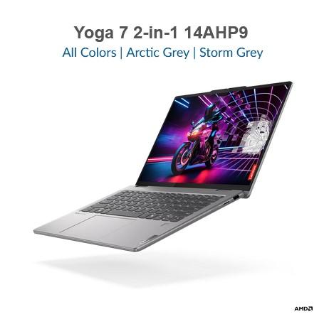 Лаптоп Lenovo Yoga 7 2-in-1 14AHP9, 14.0" (35.56 cm), Full HD+, Touch, AMD Ryzen 7 8840HS 8C (3.3/5.1GHz, 16 MB cache), AMD Radeon 780M, 16GB LPDDR5x, 1TB SSD, Windows 11 Home + Pen 