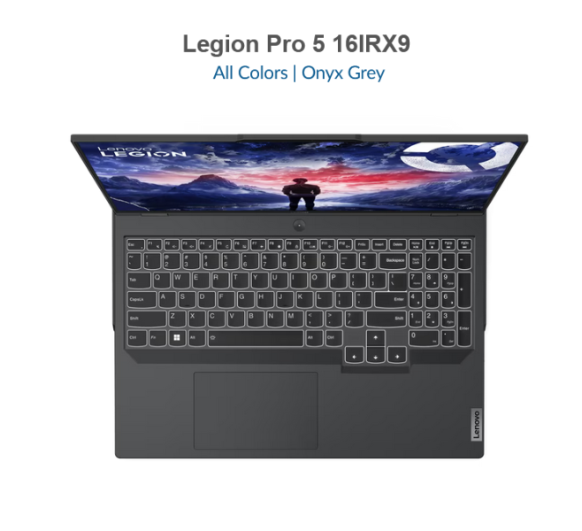 Лаптоп LENOVO Legion Pro 5 16IRX9, Intel Core  i5-14500HX, 14C (2.6 /  3.5GHz, 24MB Cache), 16.0" (40.64 cm) WQXGA, IPS 500nits Anti-glare,  240Hz, DisplayHDR, GeForce RTX 4060 8GB, 32GB DDR5 1TB SSD, Free DOS