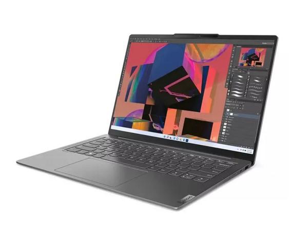 Лаптоп Lenovo Yoga Slim 6 14IAP8, Intel Core i5-1240P 12C (1.7/4.4GHz, 12MB Cache), 14" (35.56cm) WUXGA Anti-Glare, 16GB LPDDR5, 1TB SSD NVMe, 2x Thunderbolt 4, Free DOS