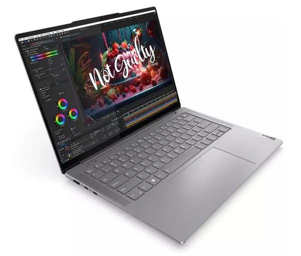 Лаптоп Lenovo Yoga Pro 7 14IMH9, Intel Core Ultra 5 125H 14C (1.2/4.5GHz, 18MB Cache), 14.5" (36.83cm) 3K Glare 120Hz Touch, 32GB LPDDR5X, 1TB SSD NVMe, 1x Thunderbolt 4, Free DOS