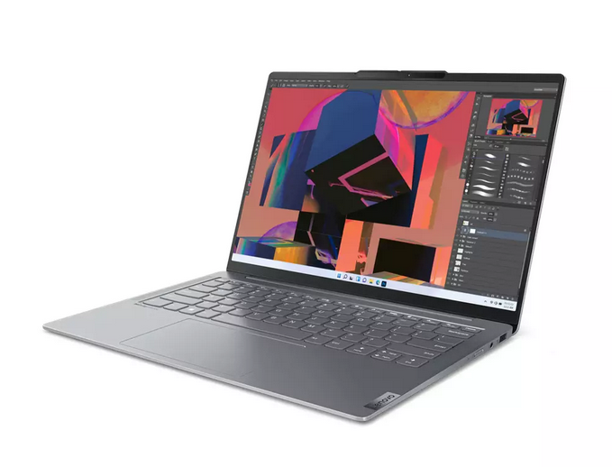 Лаптоп Lenovo Yoga Slim 6 14IRP8, Intel Core i5-1340P 12C (1.9/4.6GHz, 12MB Cache), 14" (35.56 cm) WUXGA OLED 400nits Glossy Dolby Vision, Eyesafe Display, 16GB LPDDR5, 1TB SSD, Windows 11 Home