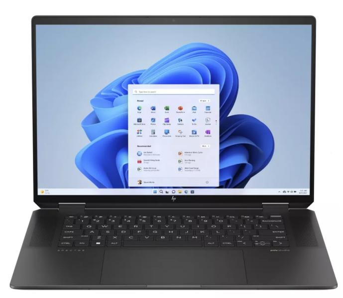 Лаптоп HP Spectre x360 16-aa0018nn, Intel Core Ultra 7 155H 16C (1.4/4.8GHz, 24MB Cache), 16" (40.64cm) WQXGA+ OLED Anti-Glare Touch, NVIDIA GF RTX 4050 6GB, 16GB LPDDR5X, 1TB SSD NVMe, 2x Thunderbolt 4, Windows 11 Home