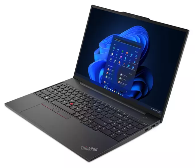 Лаптоп Lenovo ThinkPad E16 Gen 1, Intel Core i7-13700H 14C (2.4/5.0GHz, 24MB Cache), 16" (40.64cm) WUXGA IPS Anti-Glare, 16GB DDR4, 512GB SSD NVMe, 1x Thunderbolt 4, Windows 11 Pro