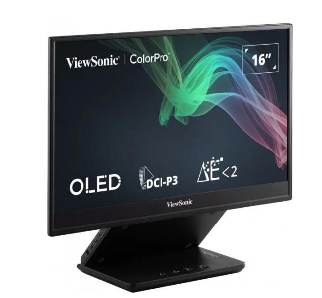 Монитор ViewSonic VP16-OLED, 15.6" (39.62 cm) FHD Portable OLED панел, Full HD, 1ms, 400 cd/m2, mHDMI, USB-C