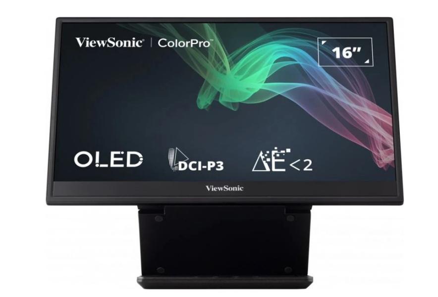 Монитор ViewSonic VP16-OLED, 15.6" (39.62 cm) FHD Portable OLED панел, Full HD, 1ms, 400 cd/m2, mHDMI, USB-C