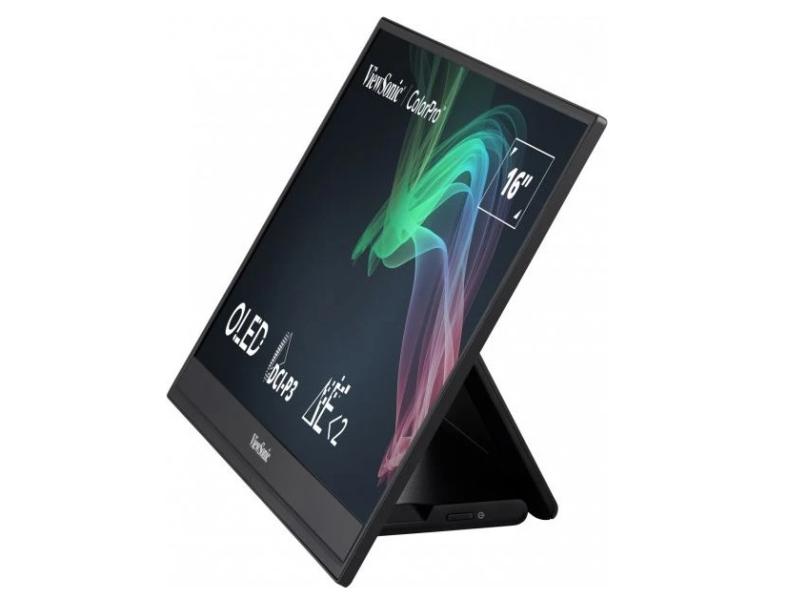 Монитор ViewSonic VP16-OLED, 15.6" (39.62 cm) FHD Portable OLED панел, Full HD, 1ms, 400 cd/m2, mHDMI, USB-C