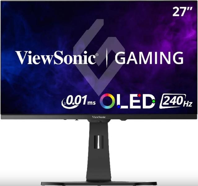 Монитор ViewSonic XG272-2K-OLED, 27" (68.58cm) OLED, 240Hz, QHD, 0.02ms, HDR10, 450cd/m2, DisplayPort, HDMI, USB Hub