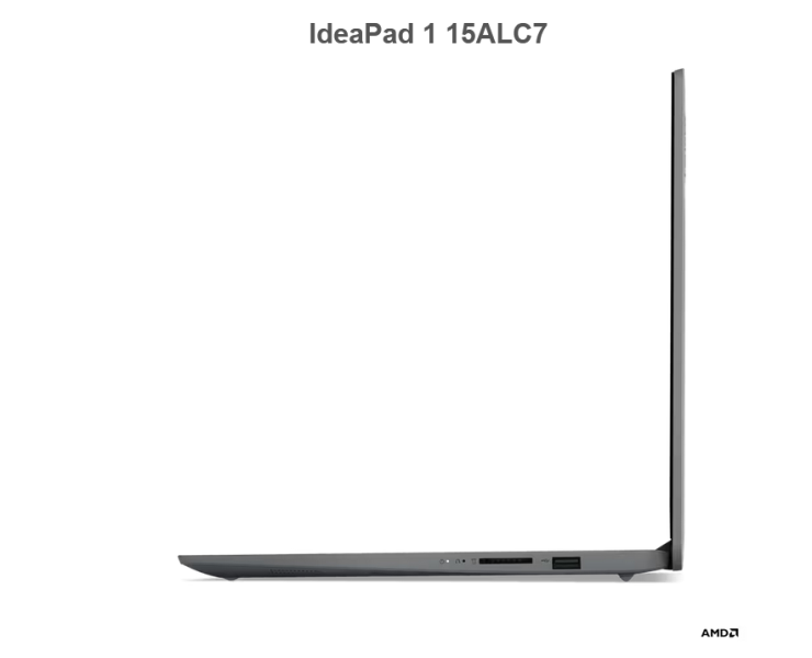 Лаптоп Lenovo IdeaPad 1 15ALC7, 15.6'' (39.62 cm) Full HD, AMD Ryzen 7 5700U 8C (1.8/4.3GHz, 8MB), AMD Radeon RX Vega 8, 16GB DDR4, 512GB SSD, Free DOS
