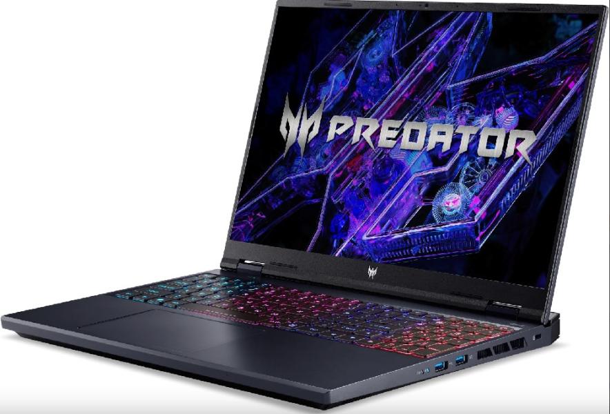 Лаптоп Acer Predator Helios Neo 16 PHN16-72-92YJ, 16.0" (40.64 cm), WQXGA, Intel Core i9-14900HX 24C (1.6/5.8GHz, 36MB Cache), NVIDIA RTX 4070 8GB GDDR6 DLSS 3, 16GB DDR5, 1TB SSD, Free DOS