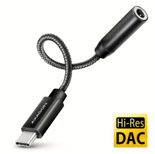 Адаптер AXAGON ADA-HC USB Type-C (мъжко) към 3.5 mm (женско), AXAGON ADA-HC USB-C - 3.5mm