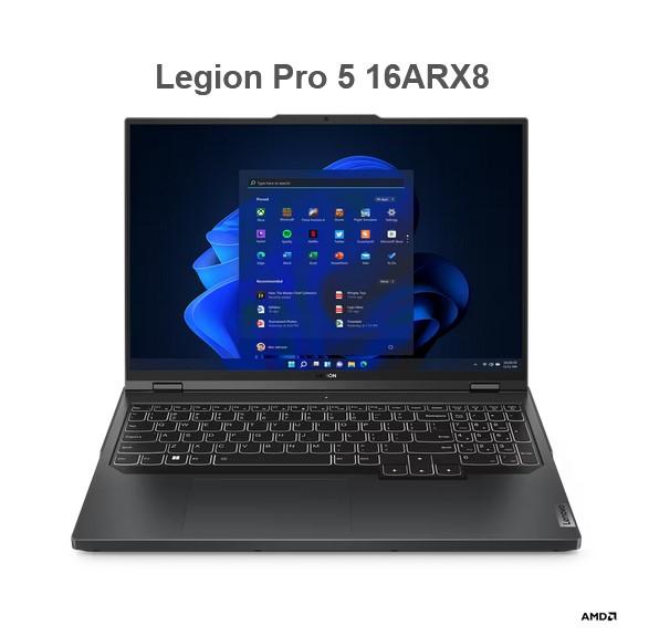 Лаптоп Lenovo Legion Pro 5 16ARX8, 16.0" (40.64 cm), WQXGA, WQXGA 500N 240Hz HDR, AMD Ryzen 7 7745HX (3.6/5.1GHz, 32M), NVIDIA RTX 4060 8GB GDDR6 DLSS 3, 32GB DDR5, 1TB SSD, Free DOS