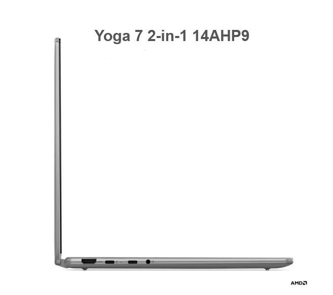 Лаптоп Lenovo Yoga 7 2-in-1 14AHP9, 14.0" (35.56 cm) WUXGA, Touchscreen, AMD Ryzen 5 8640HS 6C (3.5 / 4.9GHz, 16MB), 16GB DDR5x, 1TB SSD, Windows 11 Home