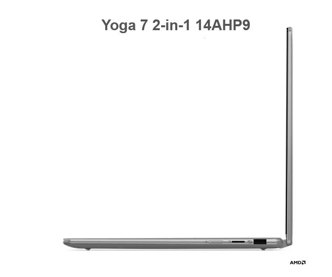 Лаптоп Lenovo Yoga 7 2-in-1 14AHP9, 14.0" (35.56 cm) WUXGA, Touchscreen, AMD Ryzen 5 8640HS 6C (3.5 / 4.9GHz, 16MB), 16GB DDR5x, 1TB SSD, Windows 11 Home