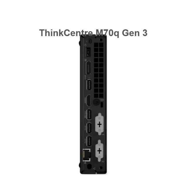 Настолен компютър Lenovo ThinkCenter M70q G3, Alder Lake Intel Core i5-12400T 6C (1.8/4.2 GHz, 18MB), 8GB DDR4, 256GB SSD, Free DOS