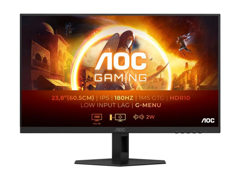 Монитор AOC 24G4XE, 23.8" (60.45cm) IPS панел, 180Hz, Full HD, 1ms, 300cd/m2, 2x HDMI, DP