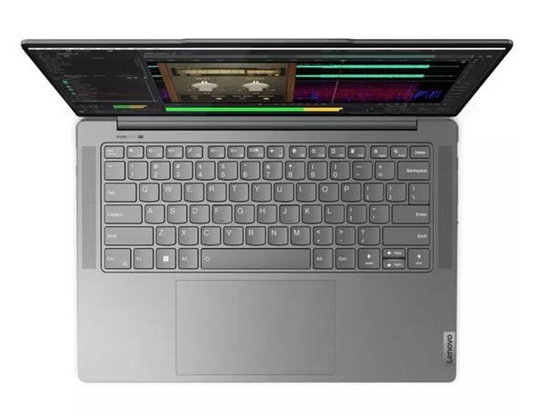 Лаптоп Lenovo Yoga Pro 7 14IMH9,  Intel Core Ultra 9 185H 16C (2.3/5.1GHz, 24MB Cache), 14.5" (36.83cm) 3K IPS 400nits Glare 120Hz Touch, NVIDIA GeForce RTX 4060 8GB, 32GB LPDDR5X, 1TB SSD NVMe, 1x Thunderbolt 4, Free DOS