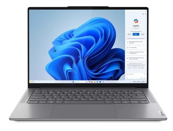 Лаптоп Lenovo Yoga Pro 7 14IMH9, Intel Core Ultra 7 155H 16C (1.4/4.8GHz, 24MB Cache) 14.5" (36.83cm) WQXGA OLED 400nits Glare 120Hz, NVIDIA GeForce  RTX 4050 6GB, 32GB LPDDR5X, 1TB SSD NVMe, 1x Thunderbolt 4, Free DOS