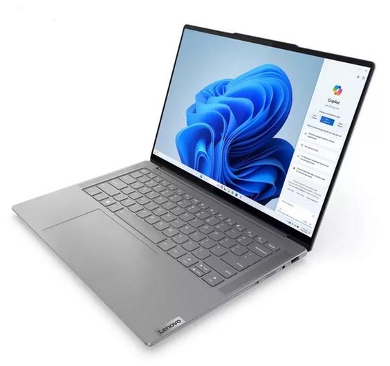 Лаптоп Lenovo Yoga Pro 7 14IMH9, Intel Core Ultra 7 155H 16C (1.4/4.8GHz, 24MB Cache) 14.5" (36.83cm) WQXGA OLED 400nits Glare 120Hz, NVIDIA GeForce  RTX 4050 6GB, 32GB LPDDR5X, 1TB SSD NVMe, 1x Thunderbolt 4, Free DOS