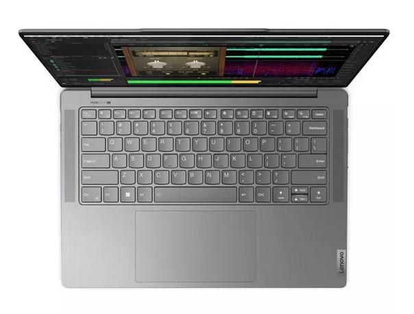 Лаптоп Lenovo Yoga Pro 7 14IMH9, Intel Core Ultra 7 155H 16C (1.4/4.8GHz, 24MB Cache) 14.5" (36.83cm) WQXGA OLED 400nits Glare 120Hz, NVIDIA GeForce  RTX 4050 6GB, 32GB LPDDR5X, 1TB SSD NVMe, 1x Thunderbolt 4, Free DOS