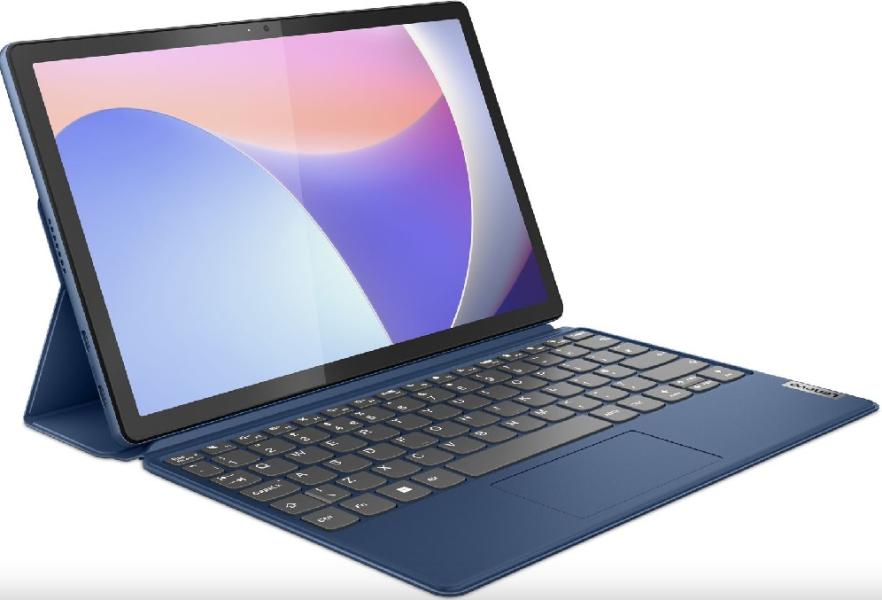 Лаптоп Lenovo IdeaPad Duet 3 11IAN8, Intel N100 4C (0.8/3.4GHz, 4MB Cache), 11.5" (29.21 cm), 2K, Touchscreen, Intel UHD Graphics Xe 24EUs, 4GB LPDDR5, 128GB SSD, Windows 11 Pro