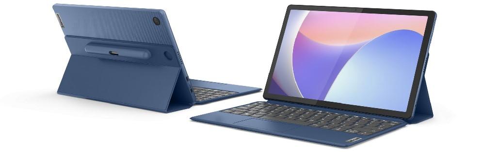 Лаптоп Lenovo IdeaPad Duet 3 11IAN8, Intel N100 4C (0.8/3.4GHz, 4MB Cache), 11.5" (29.21 cm), 2K, Touchscreen, Intel UHD Graphics Xe 24EUs, 4GB LPDDR5, 128GB SSD, Windows 11 Pro