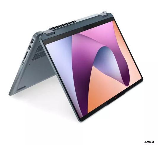 Лаптоп Lenovo IdeaPad Flex 5 14ABR8, AMD Ryzen 5 7530U 6C (2.0/4.5GHz, 16MB Cache) 14" (35.56 cm) WUXGA IPS 300nits Glossy Touch Display, 16GB LPDDR4X, 512GB SSD, 1x USB-C 3.2 Gen 2, Windows 11 Home