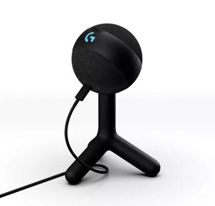 Микрофон Logitech Yeti Orb, кондензаторен, кардиоиден, 24-bit/48kHz запис, USB, RGB подсветка, черен