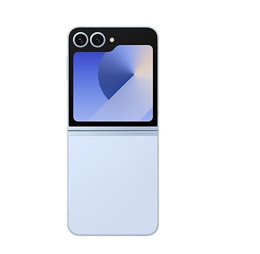 Смартфон Samsung Galaxy Z Flip6 Blue, поддържа 2 sim карти, 6.7" (17.01 cm) Foldable Dynamic AMOLED 2X 120Hz дисплей, осемядрен Snapdragon 8 Gen 3 3.39GHz, 12GB RAM, 512GB Flash памет, 50 + 12 & 10 Mpix камери, Android
