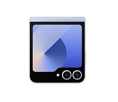 Смартфон Samsung Galaxy Z Flip6 Blue, поддържа 2 sim карти, 6.7" (17.01 cm) Foldable Dynamic AMOLED 2X 120Hz дисплей, осемядрен Snapdragon 8 Gen 3 3.39GHz, 12GB RAM, 256GB Flash памет, 50 + 12 & 10 Mpix камери, Android