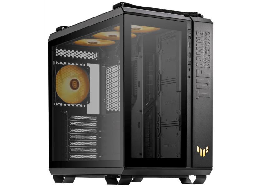 Кутия ASUS TUF GAMING GT502 PLUS TG ARGB BLACK, Middle Tower, 2 x USB 3.2, 1 x USB-C 3.2, ATX/microATX/Mini-ITX