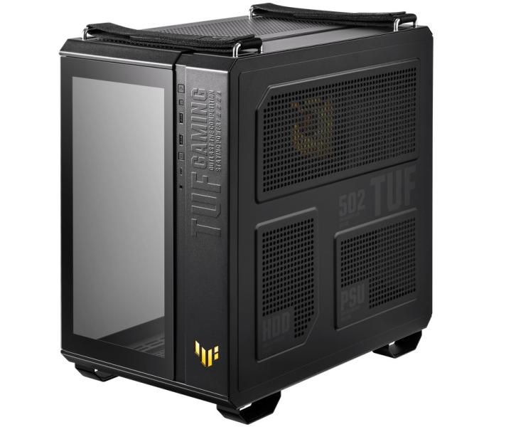 Кутия ASUS TUF GAMING GT502 PLUS TG ARGB BLACK, Middle Tower, 2 x USB 3.2, 1 x USB-C 3.2, ATX/microATX/Mini-ITX