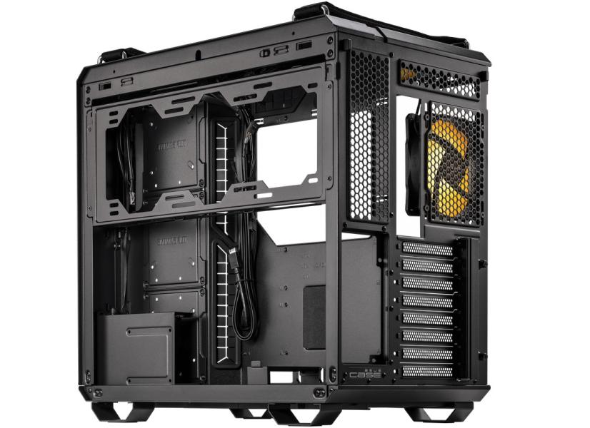 Кутия ASUS TUF GAMING GT502 PLUS TG ARGB BLACK, Middle Tower, 2 x USB 3.2, 1 x USB-C 3.2, ATX/microATX/Mini-ITX