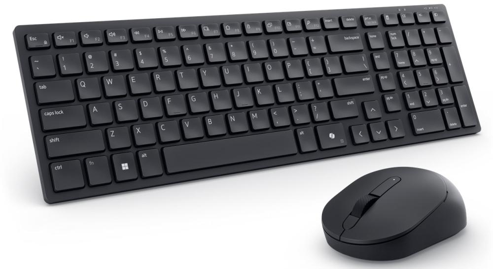 Комплект клавиатура и мишка Dell Silent KM555, Bluetooth/Wireless, US International (QWERTY)
