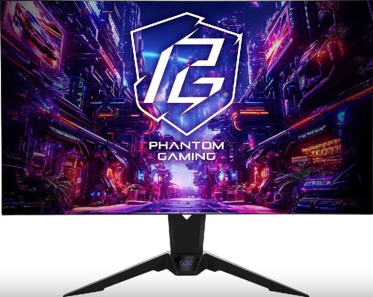 Монитор Asrock PGO32UFS 31.5" (80 cm) OLED, 240 Hz, 1 500 000 : 1, 0.03 ms,  275 cd/m², 2x HDMI, 2x DP, 4x USB 3.2, 1x USB-C, Wi-Fi antenna