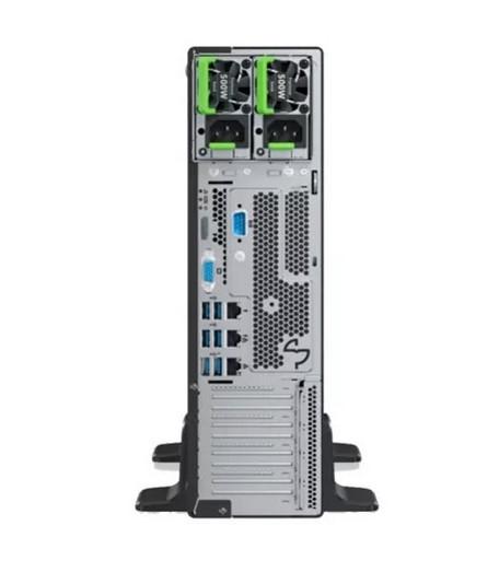 Сървър Fujitsu Primergy TX1320 M6, Raptop Lake Intel Xeon E-2488 8C (3.2/5.6GHz, 24MB Cache), 32GB DDR5 UDIMM, без твърд диск, 2x Intel i210 GbE LAN, 3x USB 3.2 Type-A, 1x USB 3.2 Type-C, 500W PSU , Free DOS