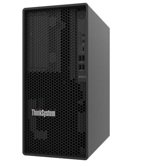 Сървър Lenovo ThinkSystem ST50 V2, Intel Xeon E-2324G 4C (3.1/4.6GHz, 8MB Cache), 16GB DDR4 ECC, 1.92TB SSD, 1x 1GbE RJ45, 1x USB 3.2 Gen 2 Type-C, 2x DisplayPort, 500W PSU, Free DOS