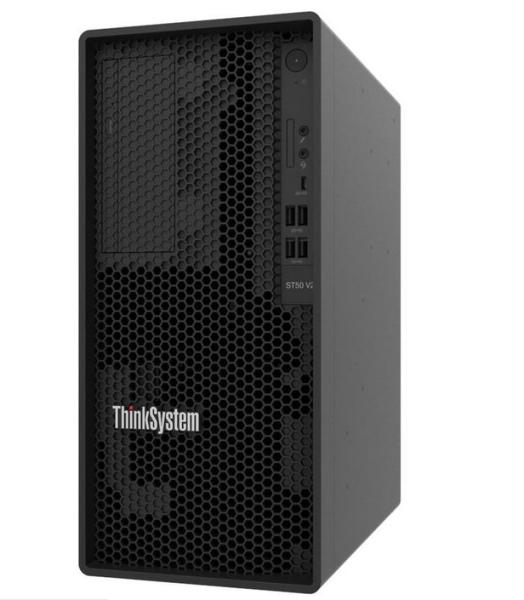 Сървър Lenovo ThinkSystem ST50 V2, Intel Xeon E-2324G 4C (3.1/4.6GHz, 8MB Cache), 16GB DDR4 ECC UDIMM, 2x 1TB HDD, 1x I219-LM LAN, 500W PSU, Free DOS