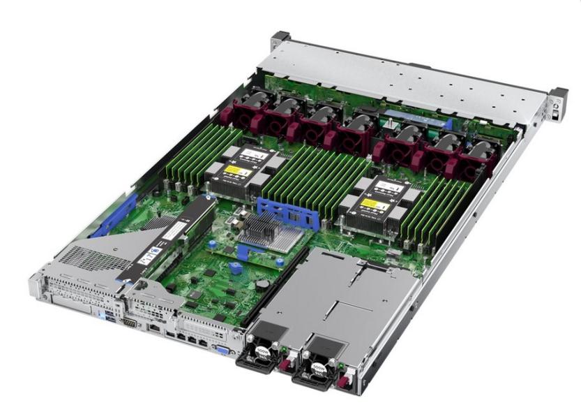 Сървър HPE ProLiant DL360 Gen10, Intel Xeon Silver 4214R 12C (2.4/3.5 GHz, 16.5 MB Cache), 32GB DDR4, без HDD 8x 2.5” SFF, RAID контролер Broadcom MegaRAID MR416i-a, 4x 1GbE, 800W PSU, Free DOS
