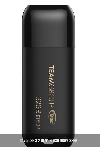 USB памет TEAM GROUP C175, 32GB, USB 3.2 Gen.1, Черена