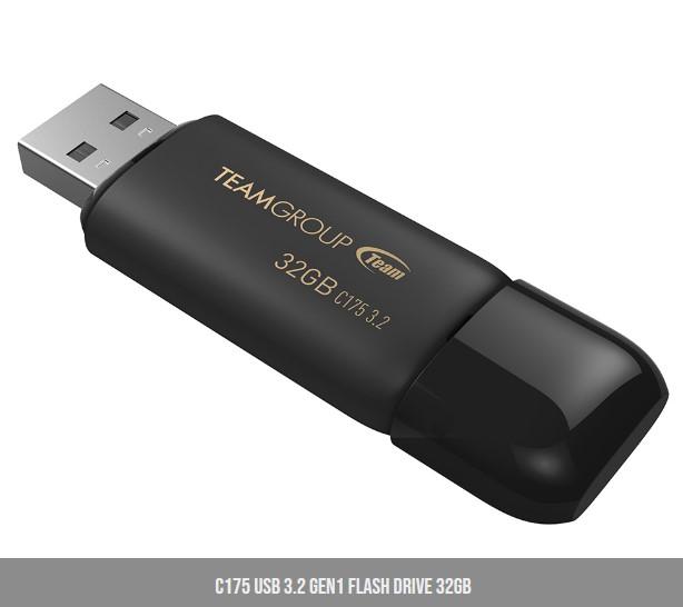 USB памет TEAM GROUP C175, 32GB, USB 3.2 Gen.1, Черена