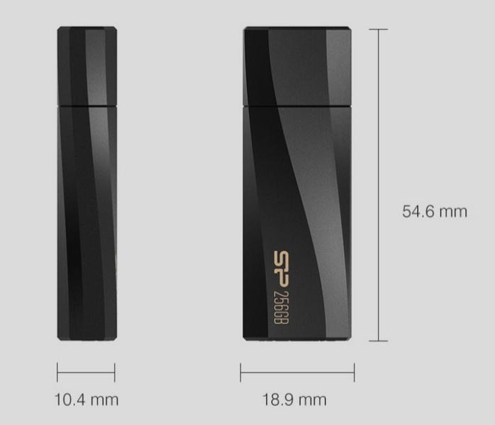USB памет SILICON POWER Blaze B07, 256GB, USB 3.2, Черна