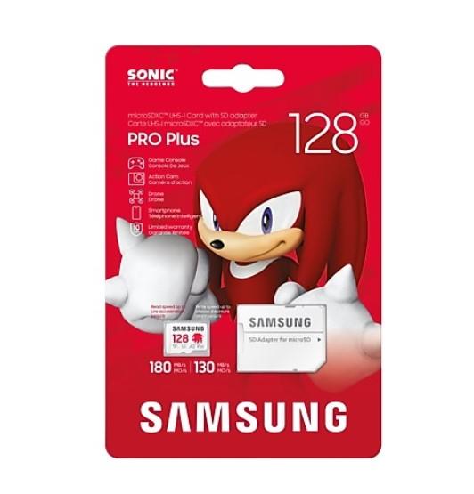 Карта памет Samsung SONIC PRO PLUS 128GB microSDXC, UHS-I, U3, V30, A2, Адаптер