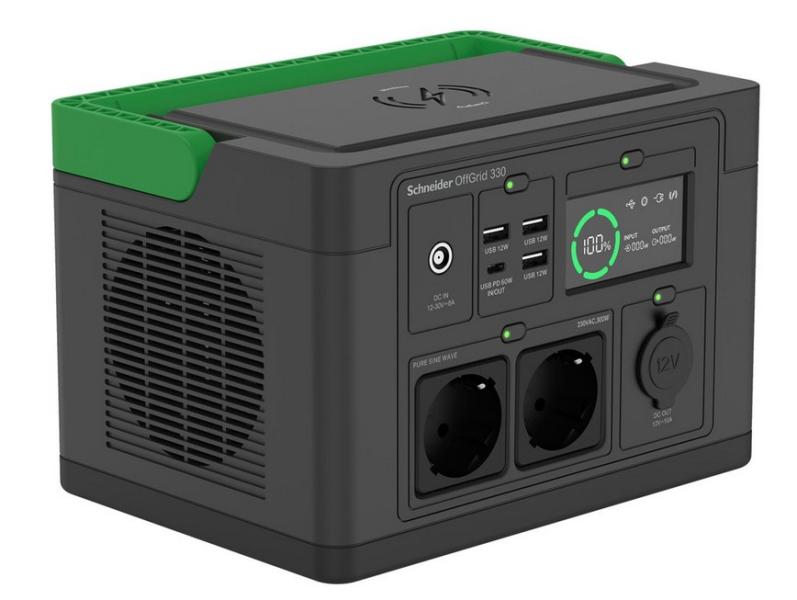 Преносима захранваща станция, APC Schneider OffGrid Portable Power Station 330, 332Wh Lithium-ion, 2 Schuko, Sinewave